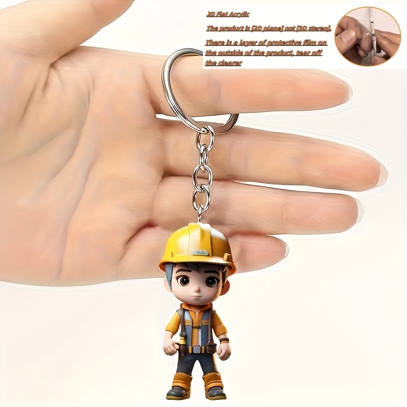 Heavy Equipment Key Ring - Gantungan Kunci Lucu Akrilik Datar 2D