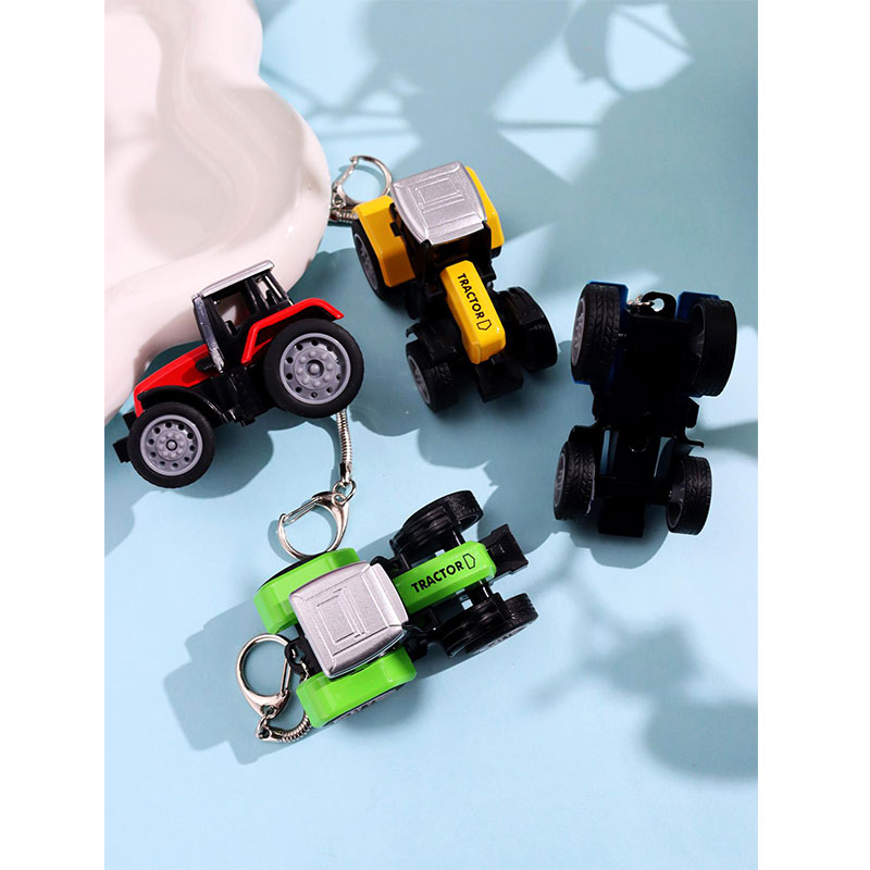Heavy Equipment Key Ring - Gantungan Kunci Traktor Resin Warna-warni Kreatif
