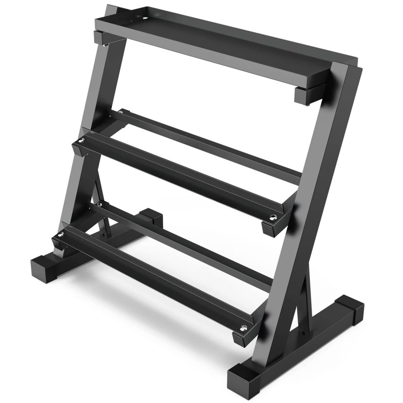 Heavy Equipment Usa - Rak Penyimpanan Dumbbell 3 Tingkat Kapasitas