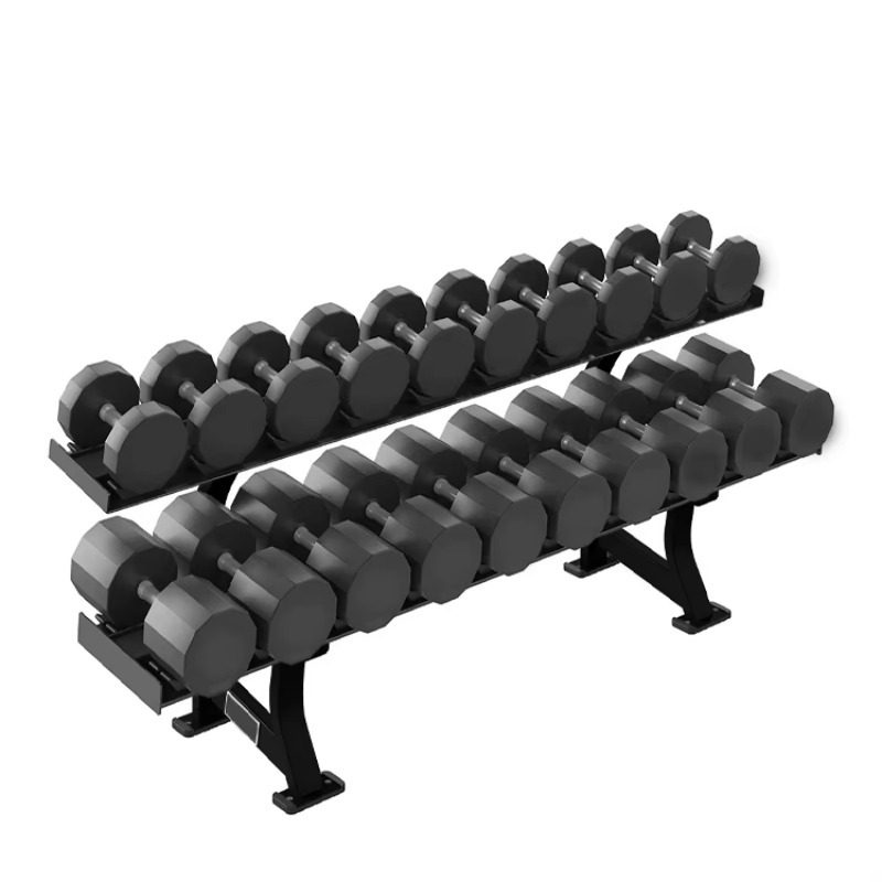 Heavy Equipment Usa - Rak Penyimpanan Dumbbell 2-Tingkat 10 Pasang,