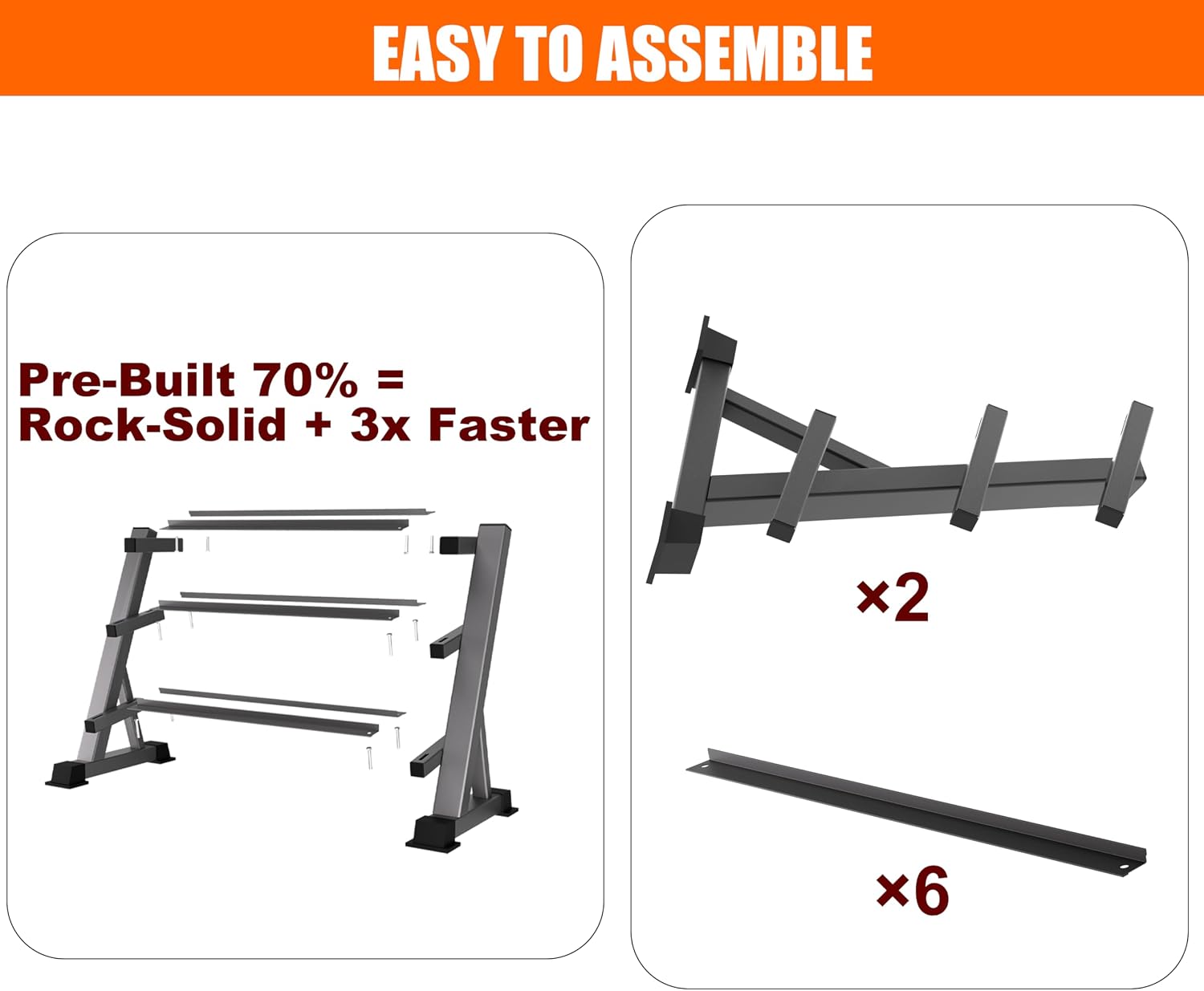 Rak Dumbbell Tiga Tingkat Heav - Heavy Equipment Usa ulasan dan harga