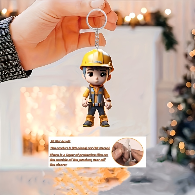 Gantungan Kunci Lucu Akrilik D - Heavy Equipment Key Ring ulasan dan harga