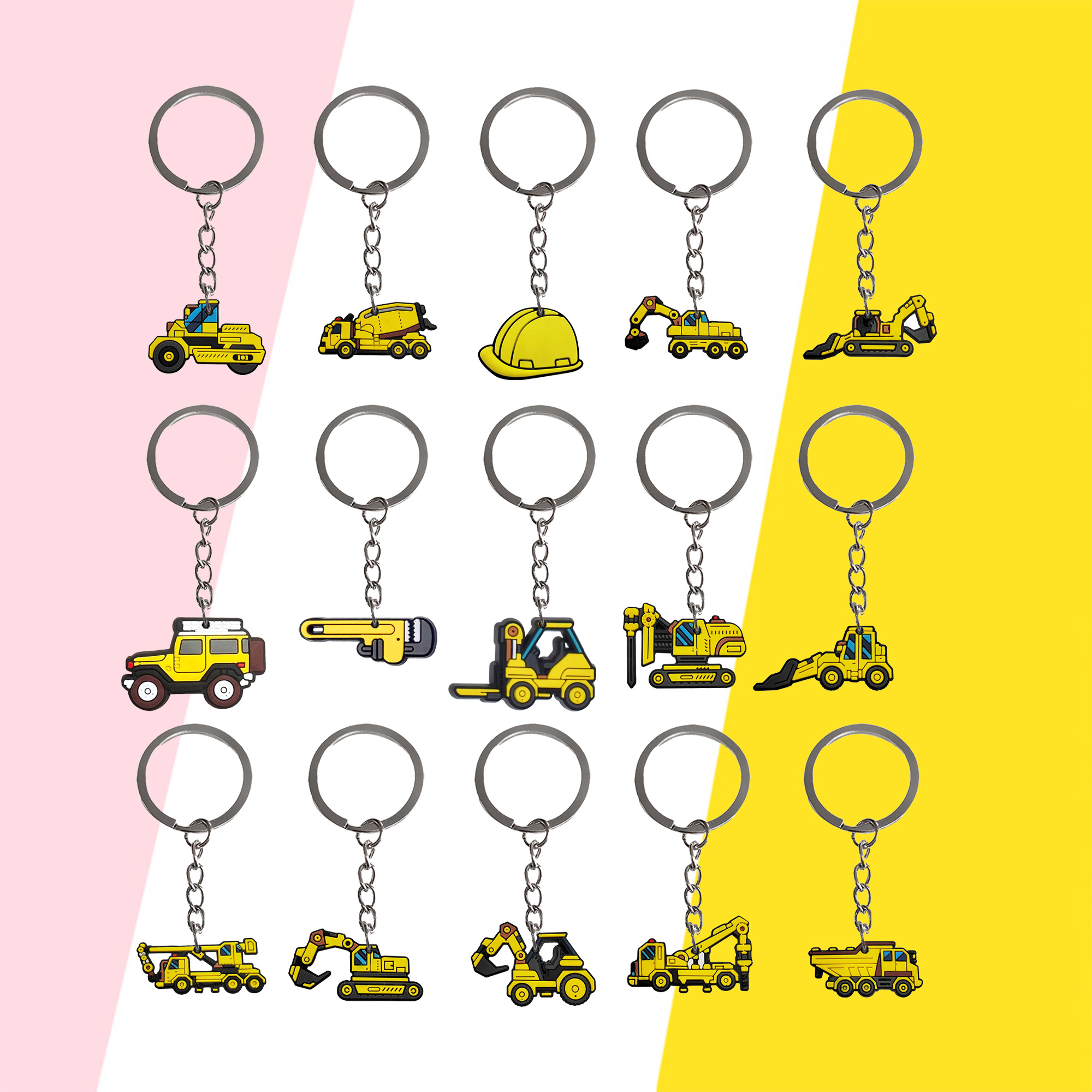 1 Buah Gantungan Kunci Kartun  - Heavy Equipment Key Ring ulasan dan harga