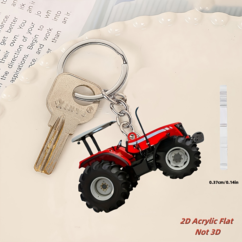 Gantungan Kunci Traktor Merah  - Heavy Equipment Key Ring ulasan dan harga