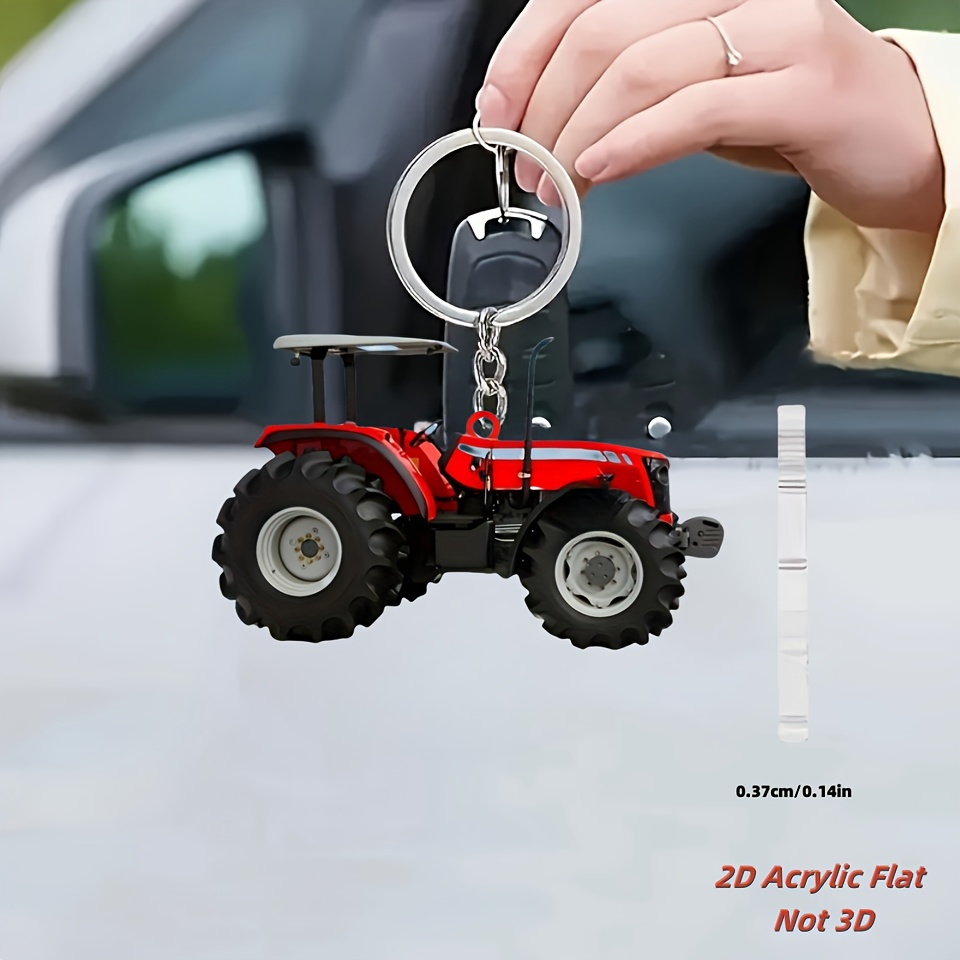 Gantungan Kunci Traktor Merah  - Heavy Equipment Key Ring ulasan dan harga