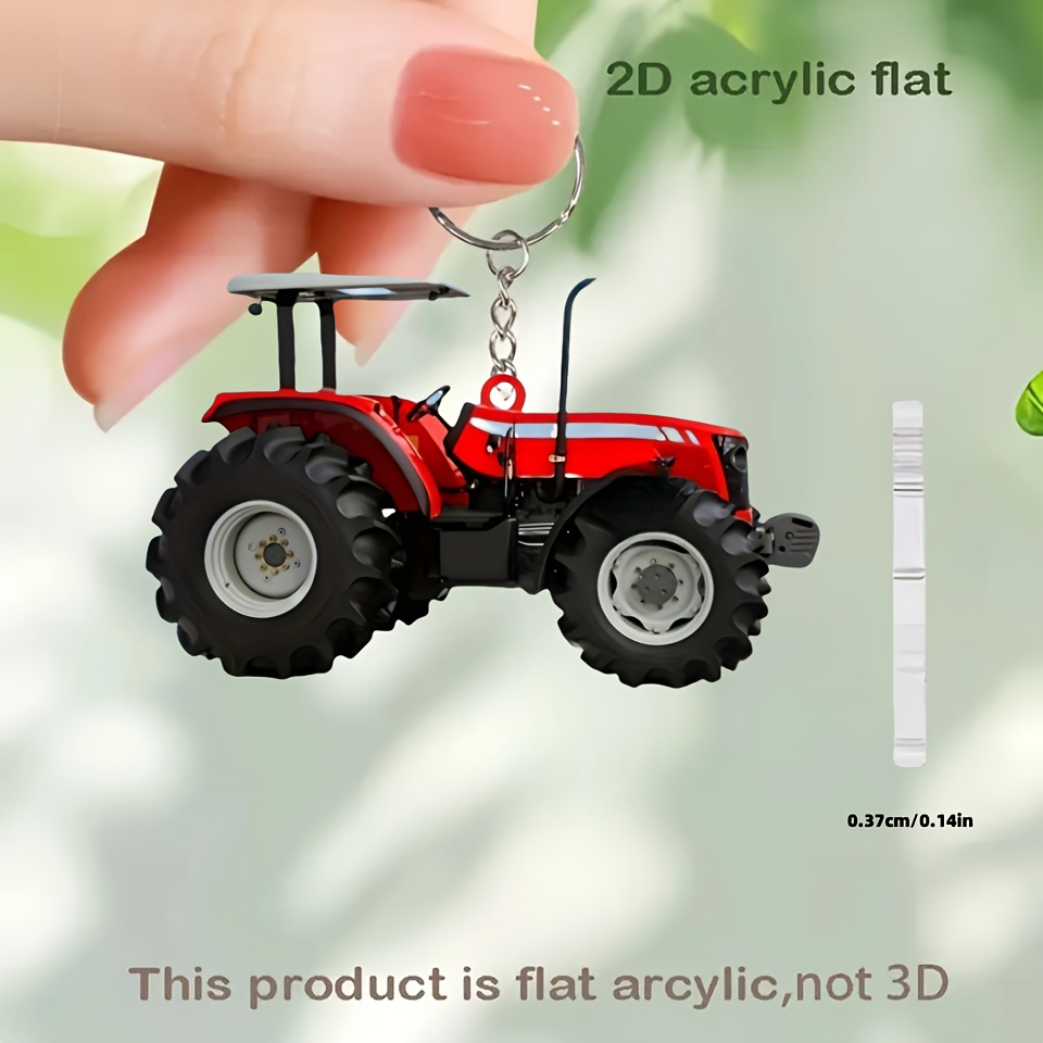 Gantungan Kunci Traktor Merah  - Heavy Equipment Key Ring ulasan dan harga