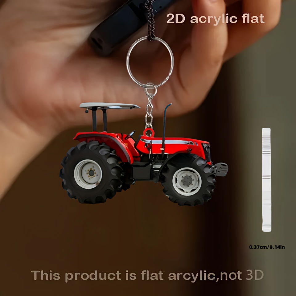 Gantungan Kunci Traktor Merah  - Heavy Equipment Key Ring ulasan dan harga