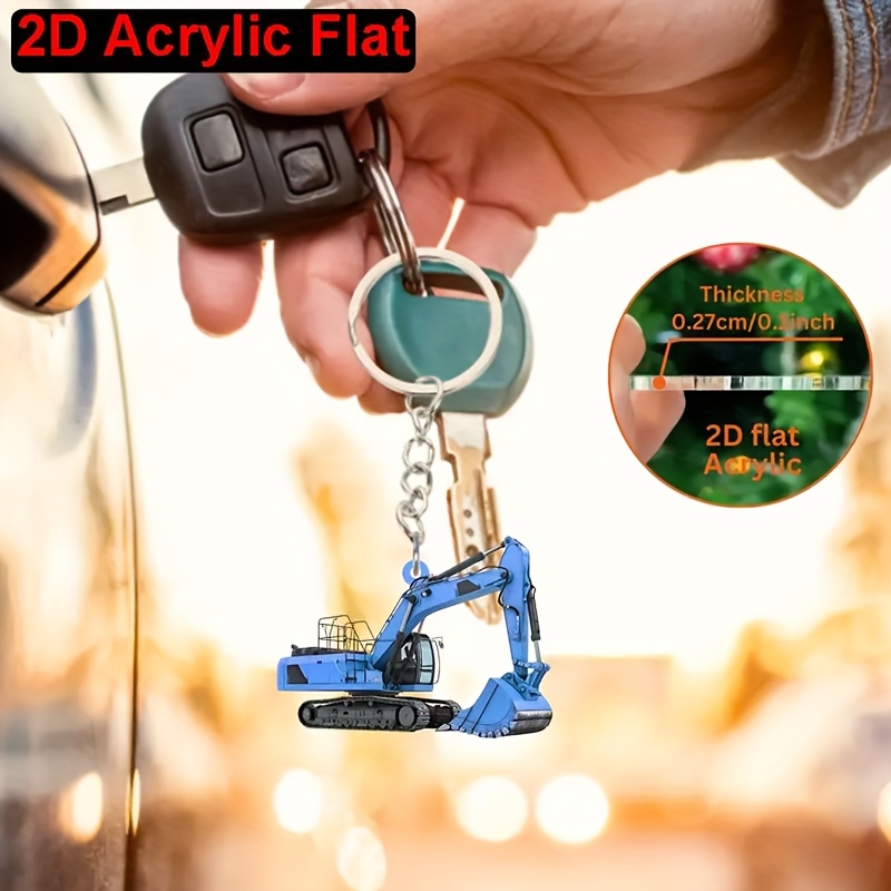 Gantungan Kunci Akrilik Excava - Heavy Equipment Key Ring ulasan dan harga