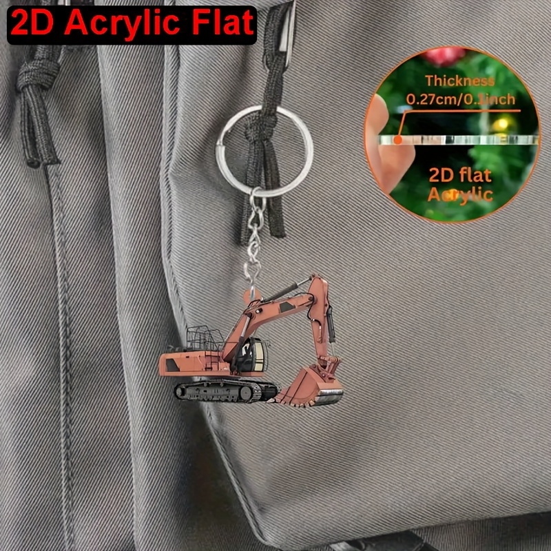 Gantungan Kunci Akrilik Excava - Heavy Equipment Key Ring ulasan dan harga