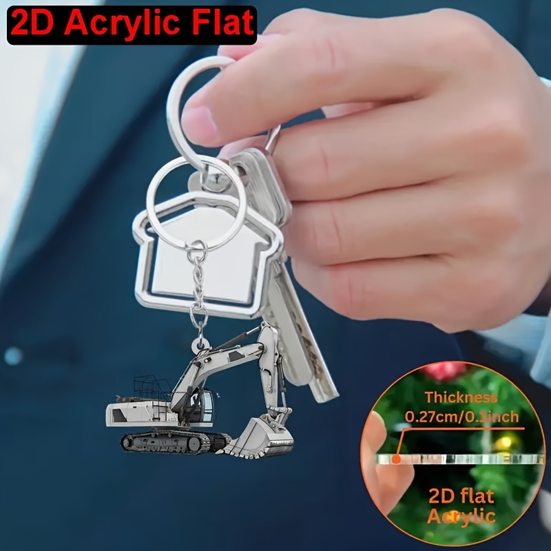 Gantungan Kunci Akrilik Excava - Heavy Equipment Key Ring ulasan dan harga
