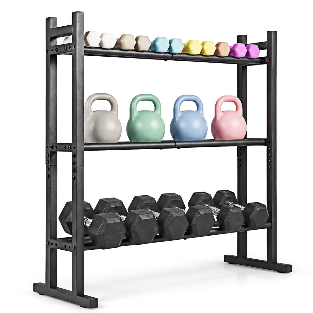 Rak Dumbbell 3 Tingkat Heavy D - Heavy Equipment Usa ulasan dan harga
