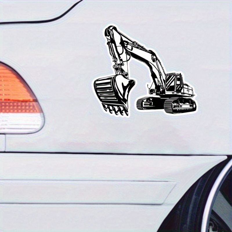 Stiker Vinyl Kartun Excavator  - Heavy Equipment Stickers ulasan dan harga